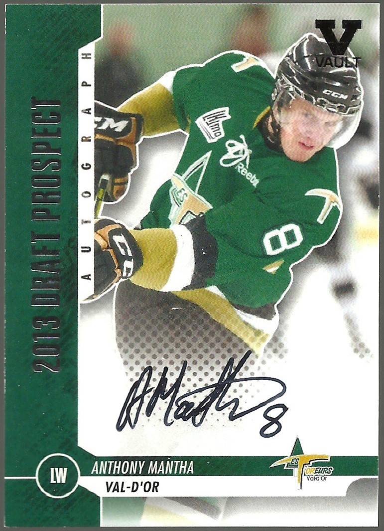2012-13 ITG Draft Prospects Autographs #AAM2 Anthony Mantha (image for) 2012-13 ITG Draft Prospects Autographs #AAM2 Anthony Mantha