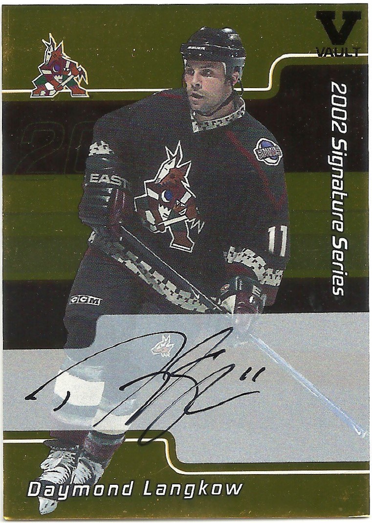 2001-02 BAP Signature Series Autographs Gold #142 D. Langkow (image for) 2001-02 BAP Signature Series Autographs Gold #142 D. Langkow