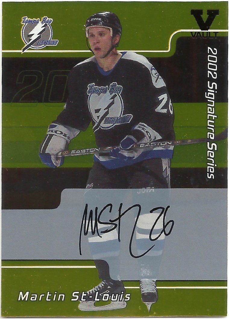 2001-02 BAP Signature Series Autographs Gold #49 Marty St. Louis (image for) 2001-02 BAP Signature Series Autographs Gold #49 Marty St. Louis