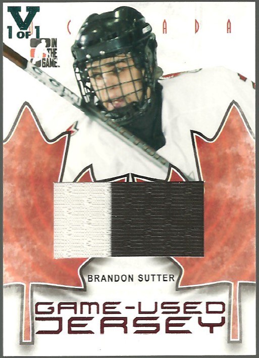 (image for) 2007-08 ITG O Canada Jerseys #GUJ04 Brandon Sutter 1/1 VAULT
