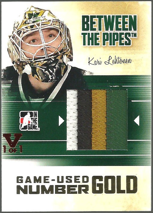(image for) 2010-11 Between The Pipes Numbers Gold #M35 Kari Lehtonen 1/1