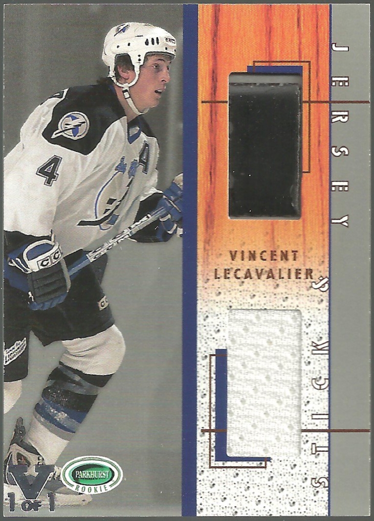 (image for) 2003-04 Parkhurst Rookie Jersey and Sticks #SJ23 V. Lecavalier