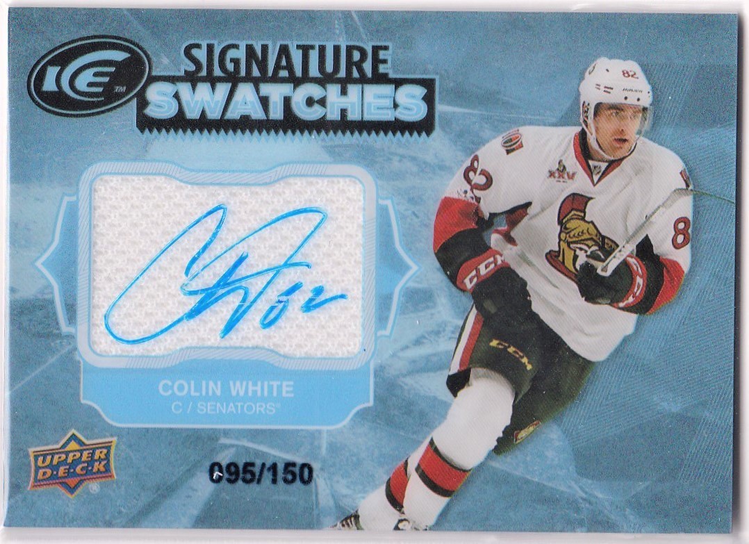2017-18 UD Ice Signature Swatches #SSCW Colin White 95/150 AUTO (image for) 2017-18 UD Ice Signature Swatches #SSCW Colin White 95/150 AUTO
