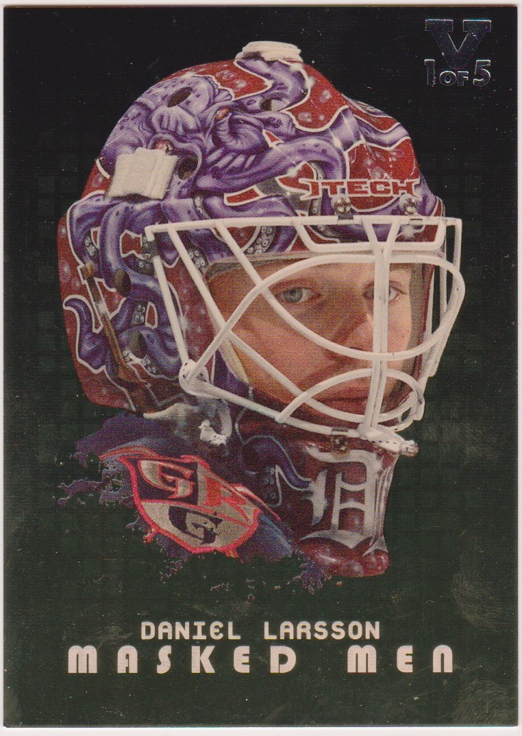 2008-09 Between The Pipes Masked Men Gold #MM39 Daniel Larsson (image for) 2008-09 Between The Pipes Masked Men Gold #MM39 Daniel Larsson