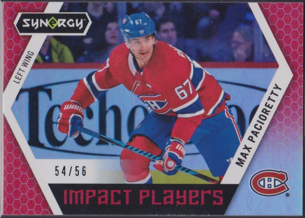 2017-18 Synergy Impact Players Red #IP43 Max Pacioretty 54/56 (image for) 2017-18 Synergy Impact Players Red #IP43 Max Pacioretty 54/56