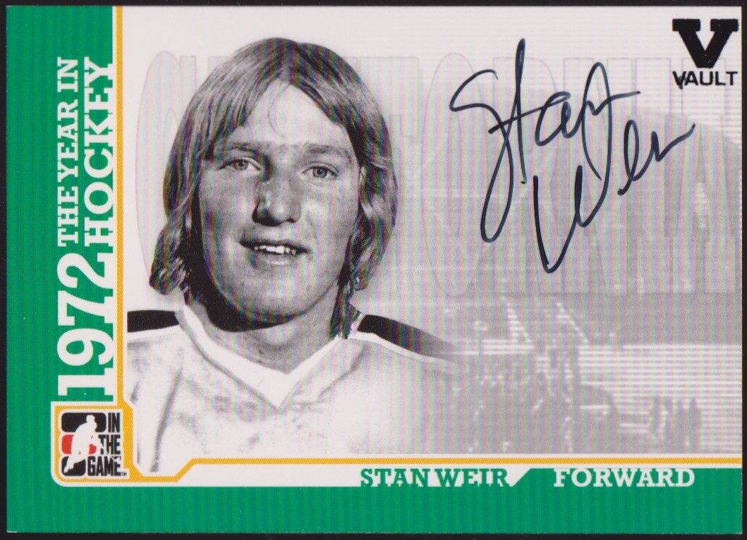 2009-10 ITG 1972 The Year In Hockey Autographs #ASW Stan Weir (image for) 2009-10 ITG 1972 The Year In Hockey Autographs #ASW Stan Weir