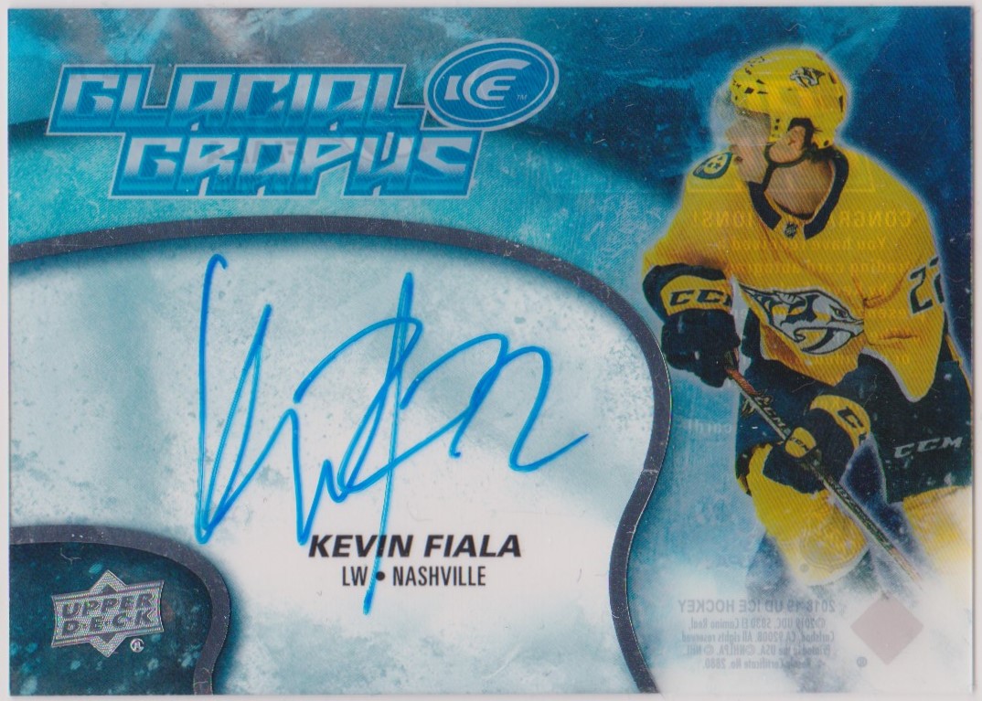 (image for) 2018-19 Upper Deck Ice Glacial Graphs #GGKF Kevin Fiala