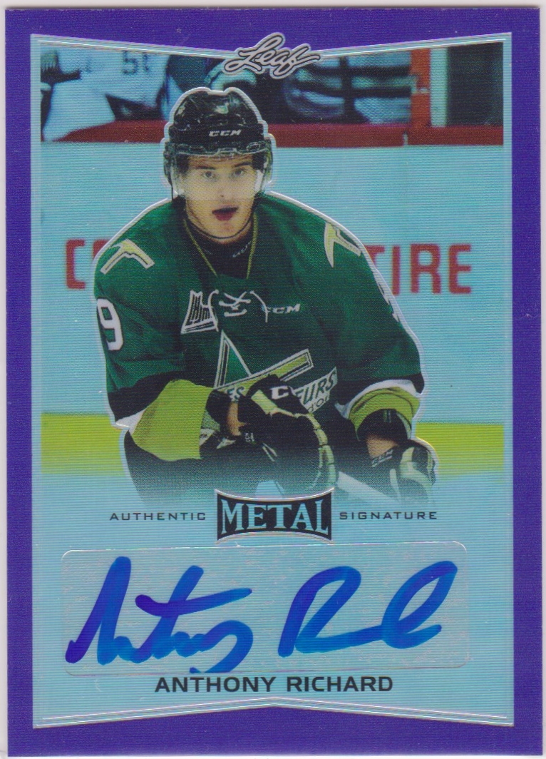 (image for) 2015-16 Leaf Metal Prismatic Purple #BAAR1 Anthony Richard 12/15 - AUTO