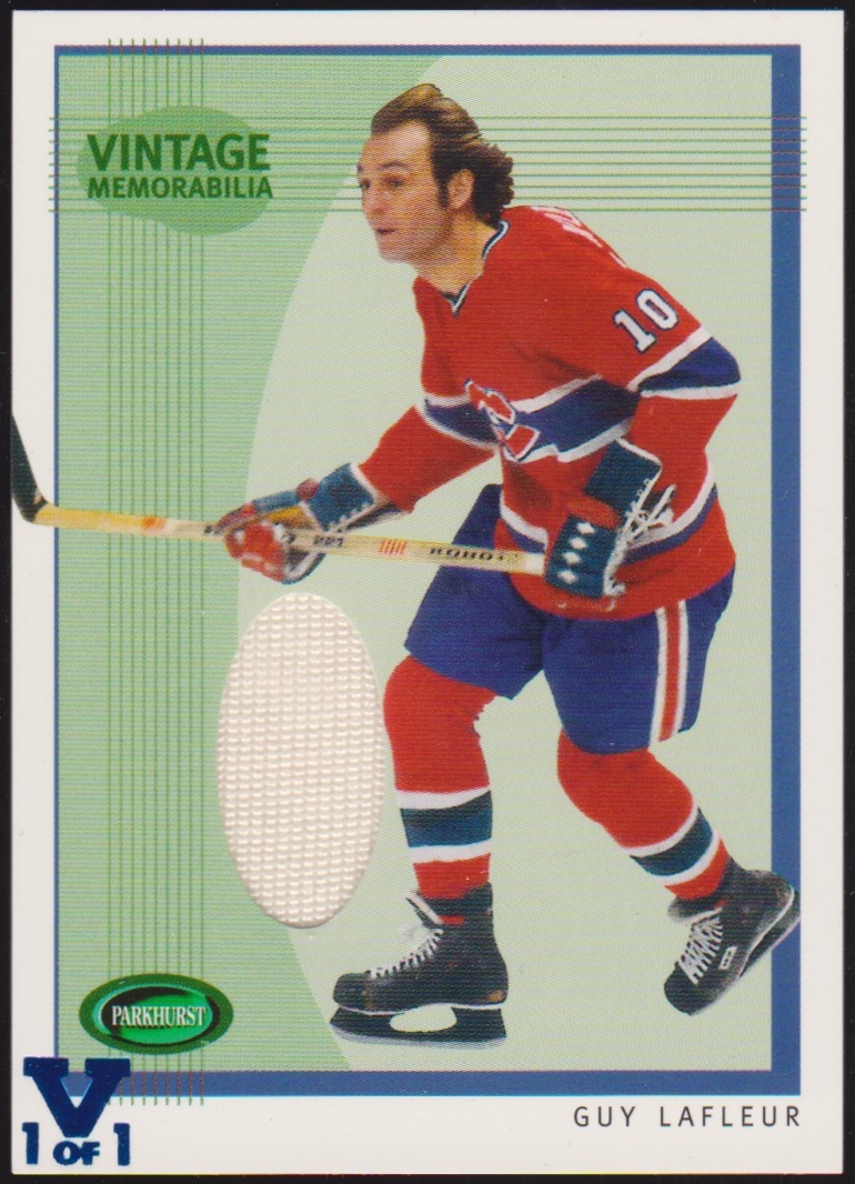 2002-03 Parkhurst Vintage Memorabilia #VM9 Guy Lafleur VAULT 1/1 (image for) 2002-03 Parkhurst Vintage Memorabilia #VM9 Guy Lafleur VAULT 1/1