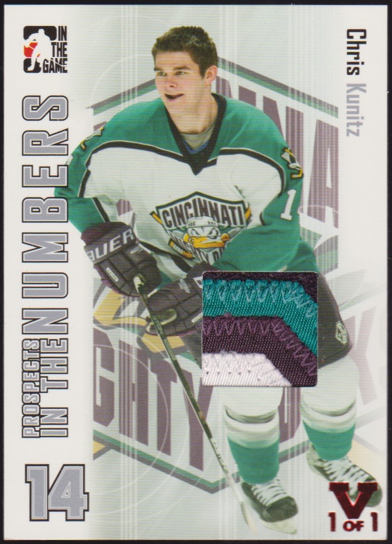 (image for) 2004-05 ITG Heroes and Prospects Numbers #41 Chris Kunitz RC