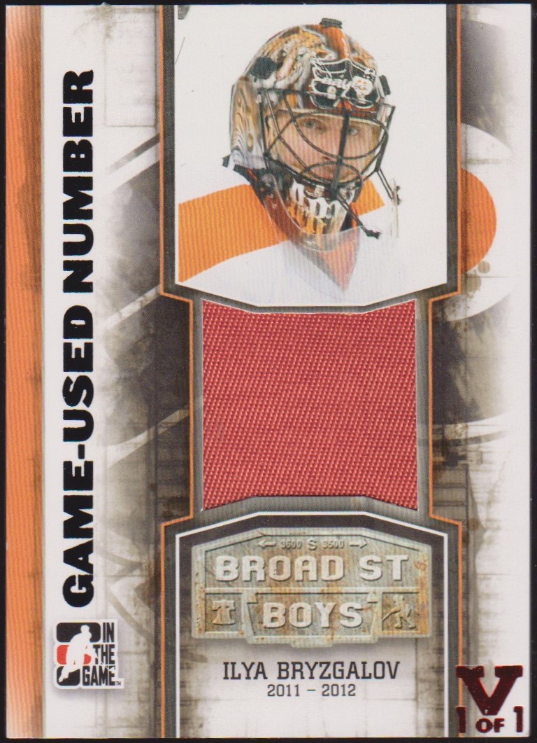 (image for) 2011-12 ITG Broad Street Boys Game-Used Numbers #M10 Bryzgalov