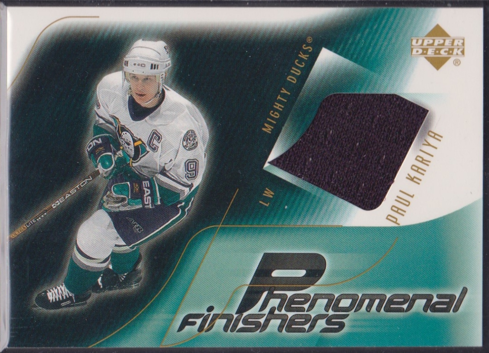 (image for) 2001-02 Upper Deck Phenomenal Finishers Jersey #PFPK Paul Kariya
