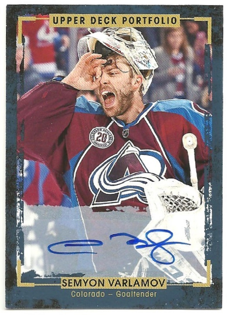 (image for) 2015-16 Upper Deck Portfolio Autographs #128 Semyon Varlamov