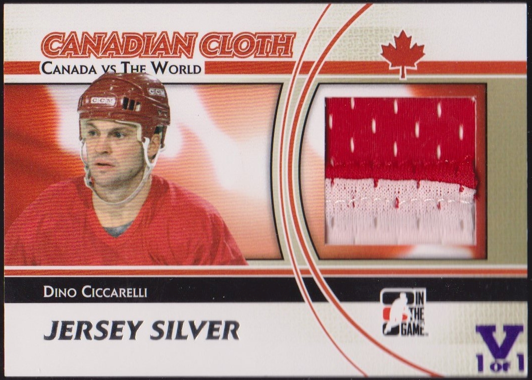 (image for) 2011-12 ITG Canada vs The World Canadian Cloth Silver #CCM03 Dino Ciccarelli