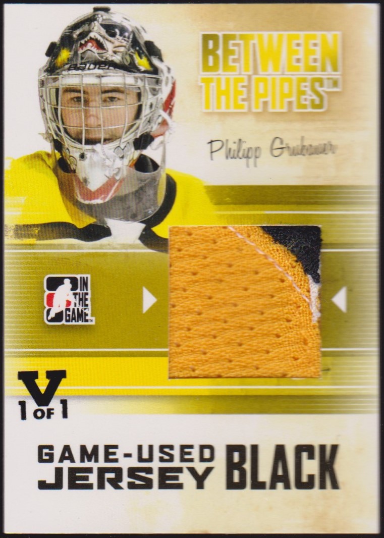 2010-11 Between The Pipes Jerseys #M49 Philipp Grubauer 1/1 (image for) 2010-11 Between The Pipes Jerseys #M49 Philipp Grubauer 1/1