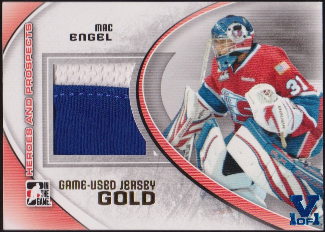 2011-12 ITG Heroes and Prospects Jerseys Gold #M47 Mac Engel (image for) 2011-12 ITG Heroes and Prospects Jerseys Gold #M47 Mac Engel
