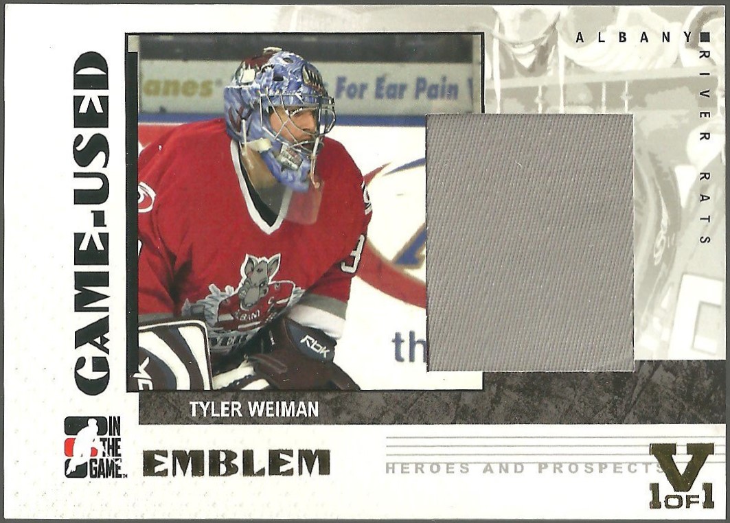 2007-08 ITG Heroes and Prospects Emblems GOLD #GUE52 T. Weiman (image for) 2007-08 ITG Heroes and Prospects Emblems GOLD #GUE52 T. Weiman