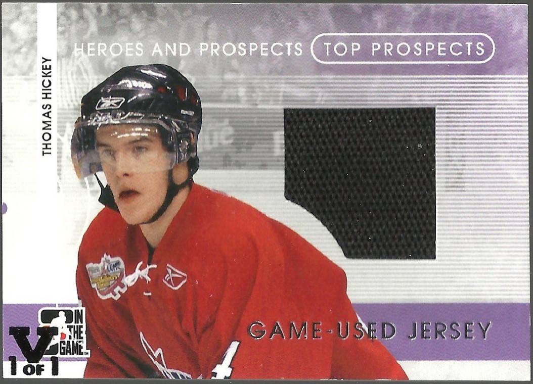 (image for) 2008-09 ITG Heroes and Prospects Top Jerseys #TPJ07 T. Hickey