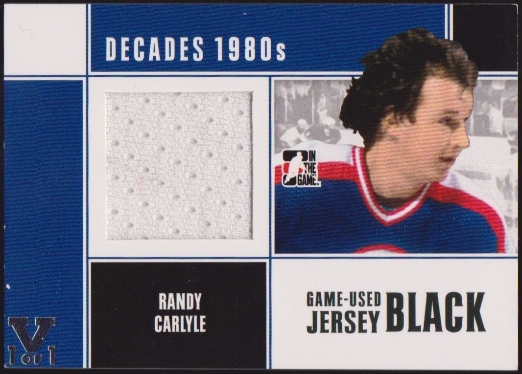(image for) 2010-11 ITG Decades 1980s Jerseys Black #M52 Randy Carlyle