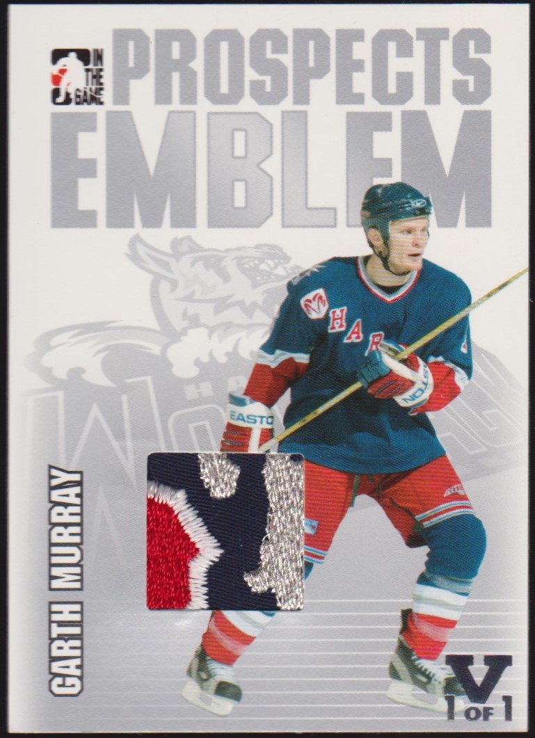 2004-05 ITG Heroes and Prospects Emblems #27 Garth Murray (image for) 2004-05 ITG Heroes and Prospects Emblems #27 Garth Murray
