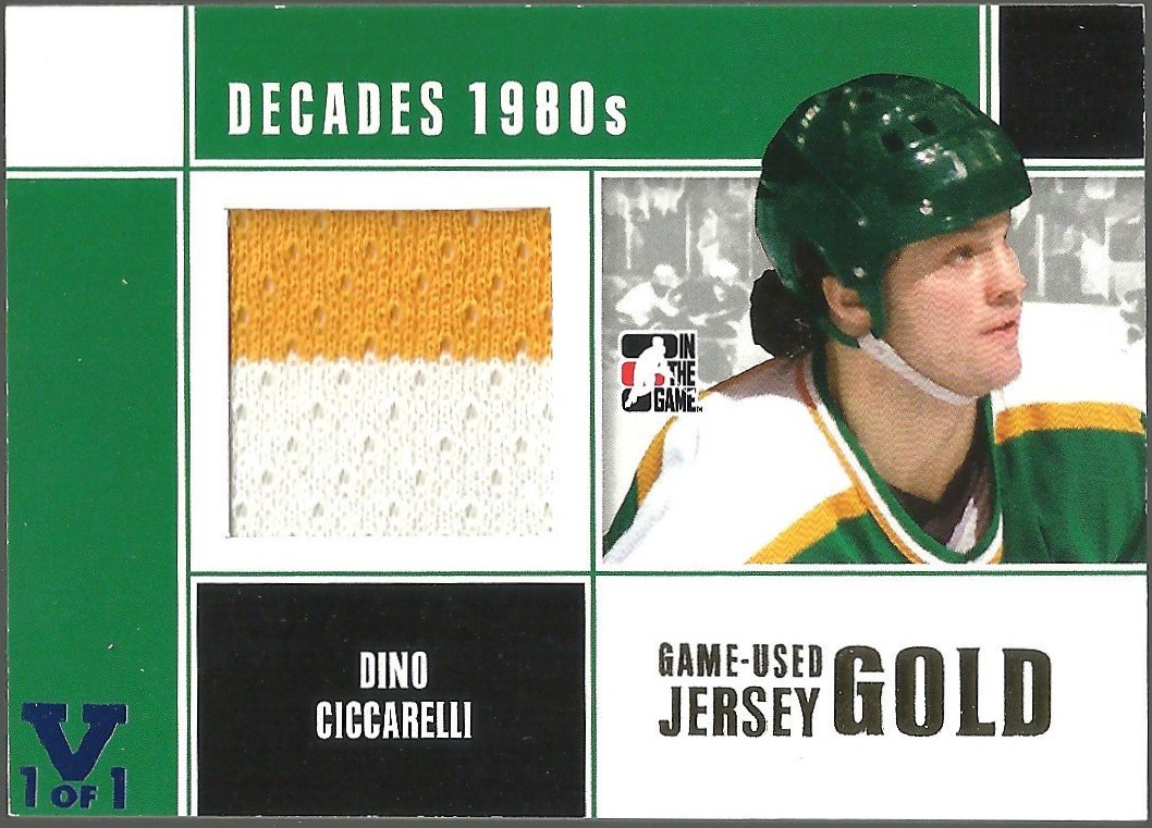 (image for) 2010-11 ITG Decades 1980s Jerseys Gold #M25 Dino Ciccarelli 1/1
