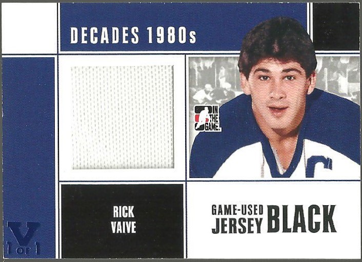 (image for) 2010-11 ITG Decades 1980s Jerseys Black #M56 Rick Vaive