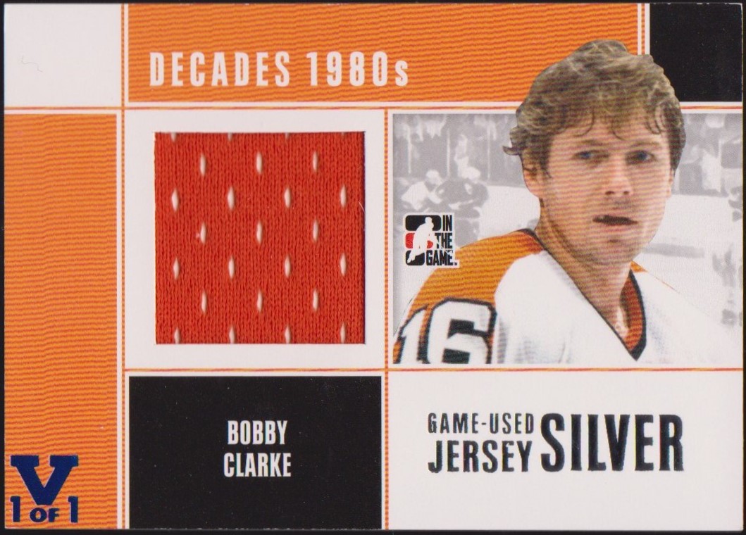 (image for) 2010-11 ITG Decades 1980s Jerseys Silver #M09 Bobby Clarke 1/1