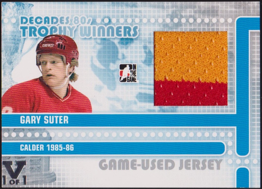 (image for) 2010-11 ITG Decades 1980s Trophy Winners Jerseys Silver #TWJ18 Gary Suter - Calder 1985-86