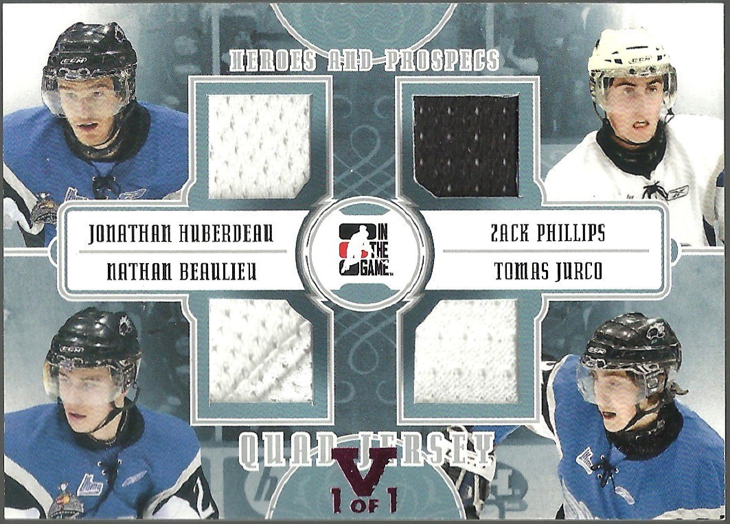 2011-12 ITG Heroes and Prospects Quad Silver #QJ04 Huberdeau (image for) 2011-12 ITG Heroes and Prospects Quad Silver #QJ04 Huberdeau