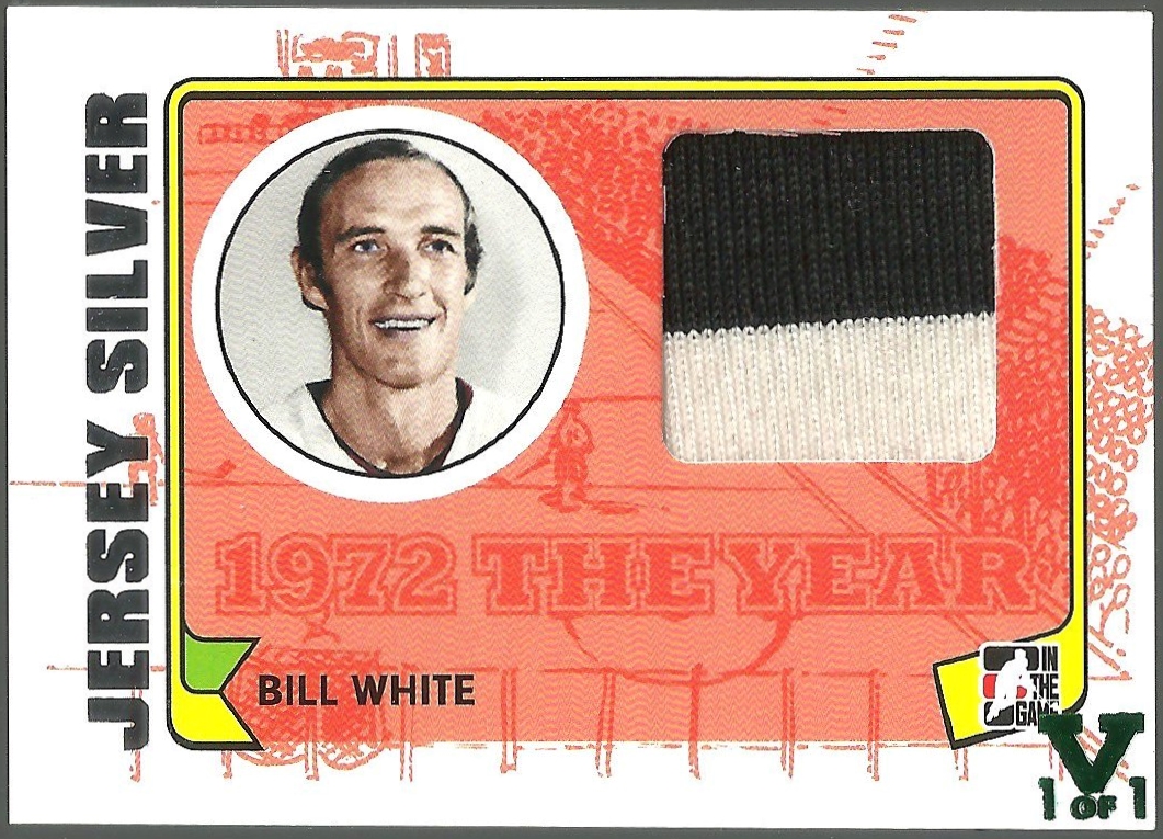 2009-10 ITG 1972 The Year In Hockey Jersey Silver #45 Bill White (image for) 2009-10 ITG 1972 The Year In Hockey Jersey Silver #45 Bill White