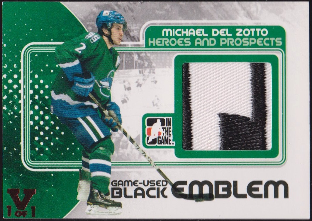 2010-11 ITG Heroes and Prospects Emblems Black #M63 Del Zotto (image for) 2010-11 ITG Heroes and Prospects Emblems Black #M63 Del Zotto