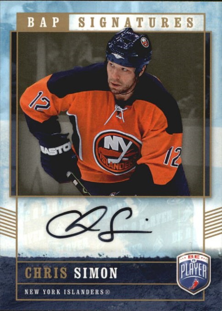 2006-07 Be A Player Signatures #CS Chris Simon (image for) 2006-07 Be A Player Signatures #CS Chris Simon
