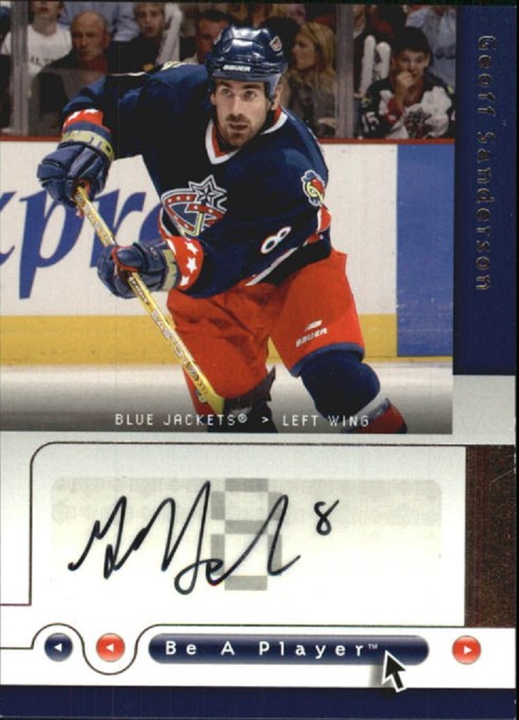 (image for) 2005-06 Be A Player Signatures #SN Geoff Sanderson AUTO