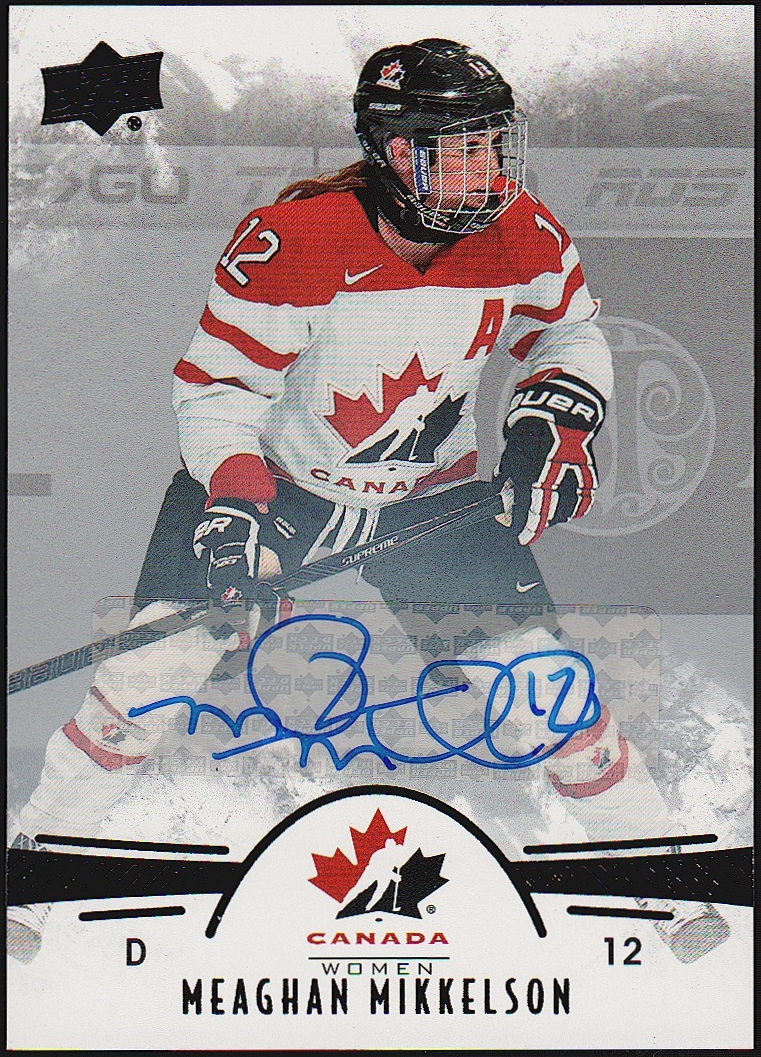 2016-17 UD Team Canada Juniors Black Auto #16 Meaghan Mikkelson (image for) 2016-17 UD Team Canada Juniors Black Auto #16 Meaghan Mikkelson