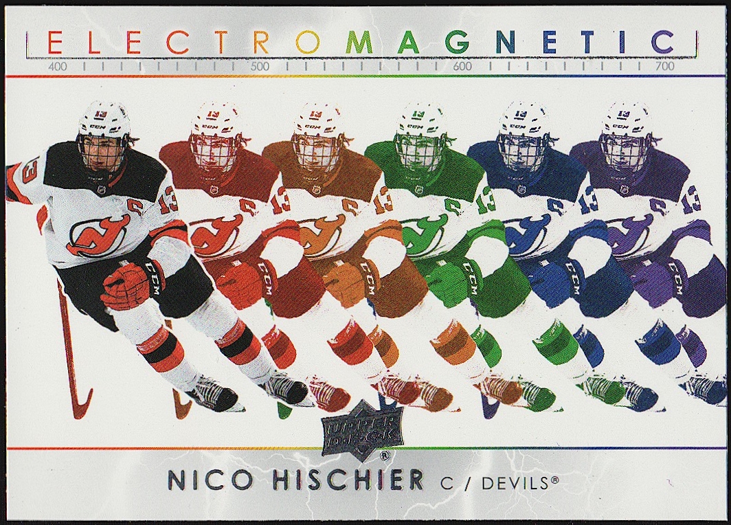 2021-22 Upper Deck Electromagnetic #EM17 Nico Hischier (image for) 2021-22 Upper Deck Electromagnetic #EM17 Nico Hischier