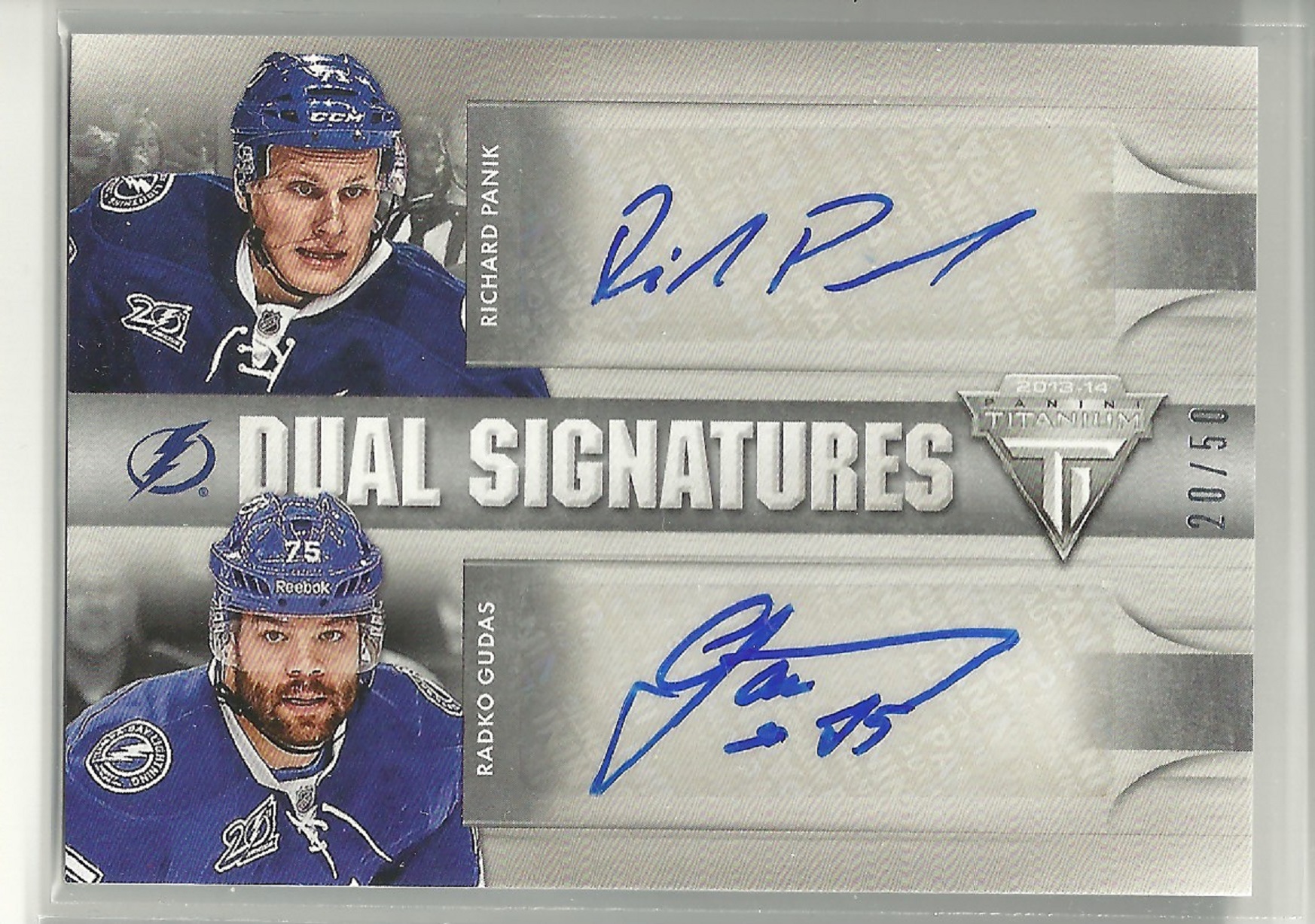 2013-14 Titanium Rookie Dual Signatures #RDTBL Panik/Gudas (image for) 2013-14 Titanium Rookie Dual Signatures #RDTBL Panik/Gudas
