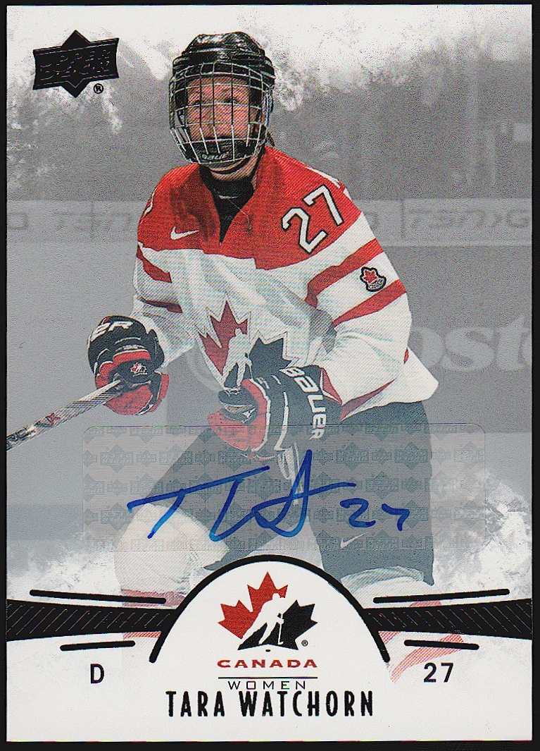2016-17 UD Team Canada Juniors Black Auto #2 Tara Watchorn (image for) 2016-17 UD Team Canada Juniors Black Auto #2 Tara Watchorn