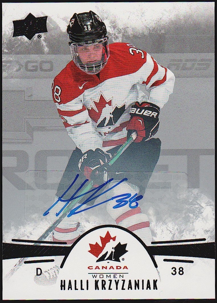 2016-17 UD Team Canada Juniors Black Auto #9 Halli Krzyzaniak (image for) 2016-17 UD Team Canada Juniors Black Auto #9 Halli Krzyzaniak