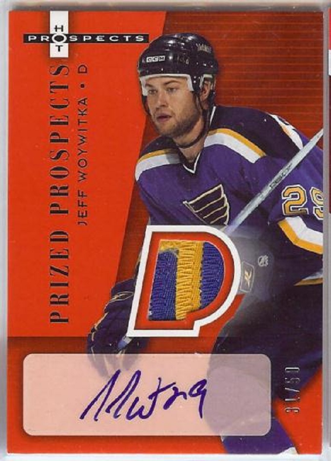 (image for) 2005-06 Hot Prospects Red Hot #266 Jeff Woywitka AUTO 31/50 RC