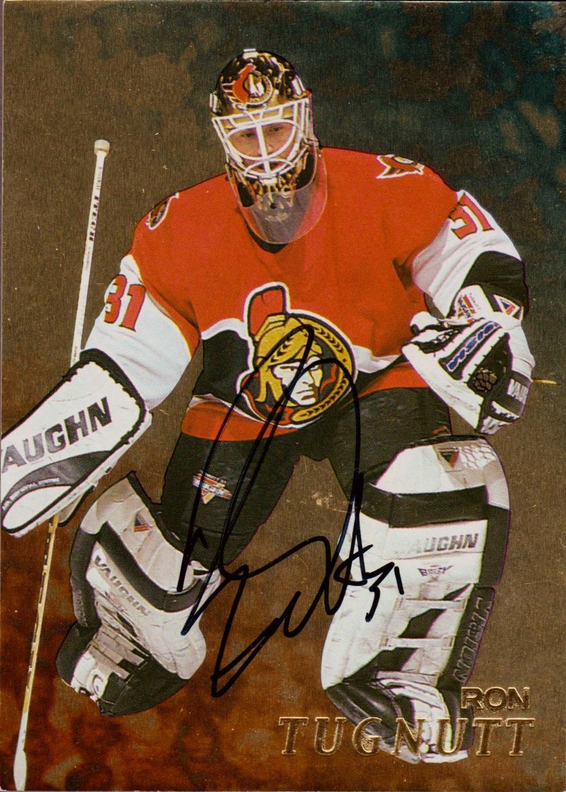 1998-99 Be A Player Autographs Gold #244 Ron Tugnutt (image for) 1998-99 Be A Player Autographs Gold #244 Ron Tugnutt