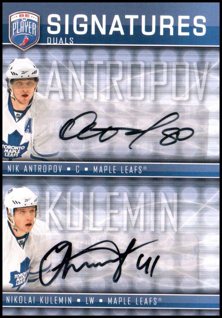 (image for) 2008-09 Be A Player Signatures Dual #S2AK Nikolai Kulemin