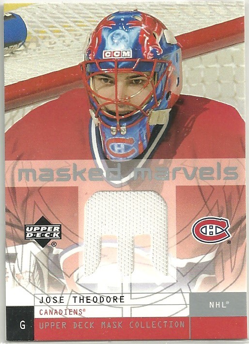 (image for) 2002-03 UD Mask Collection Masked Marvels #MMTH Jose Theodore