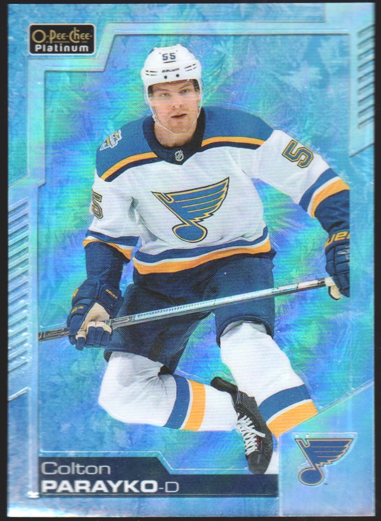 2020-21 O-Pee-Chee Platinum Arctic Freeze #45 Colton Parayko (image for) 2020-21 O-Pee-Chee Platinum Arctic Freeze #45 Colton Parayko