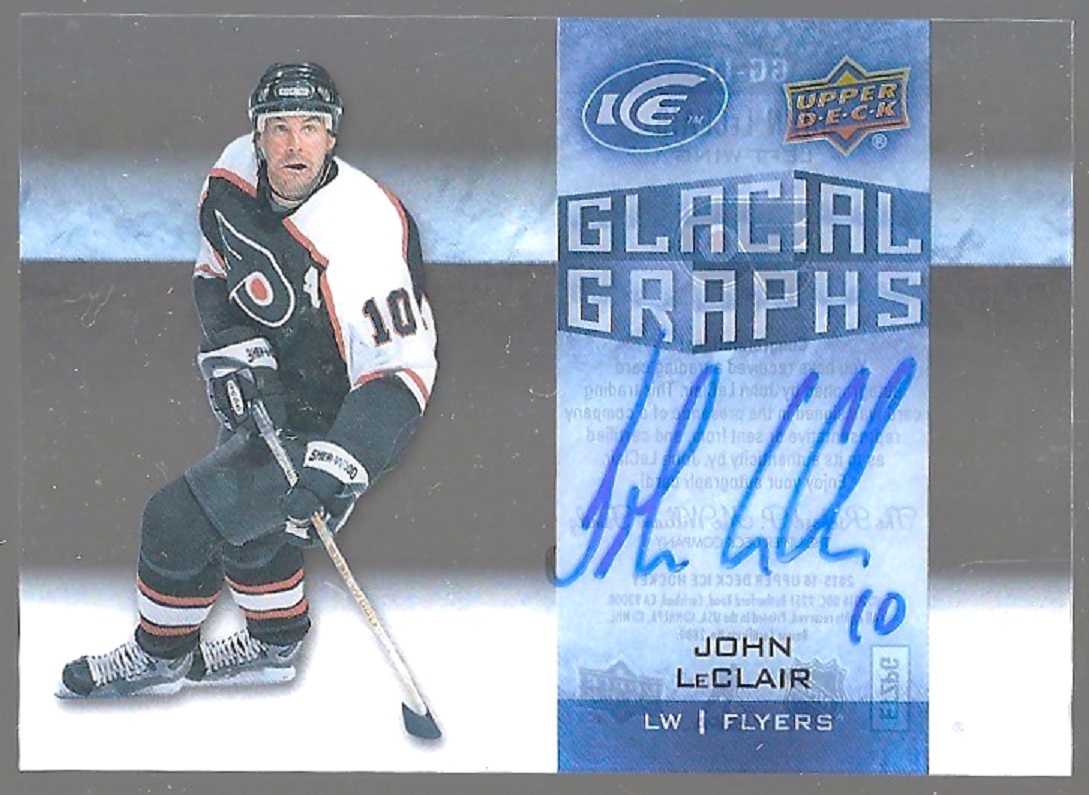 (image for) 2015-16 Upper Deck Ice Glacial Graphs #GGLE John LeClair AUTO