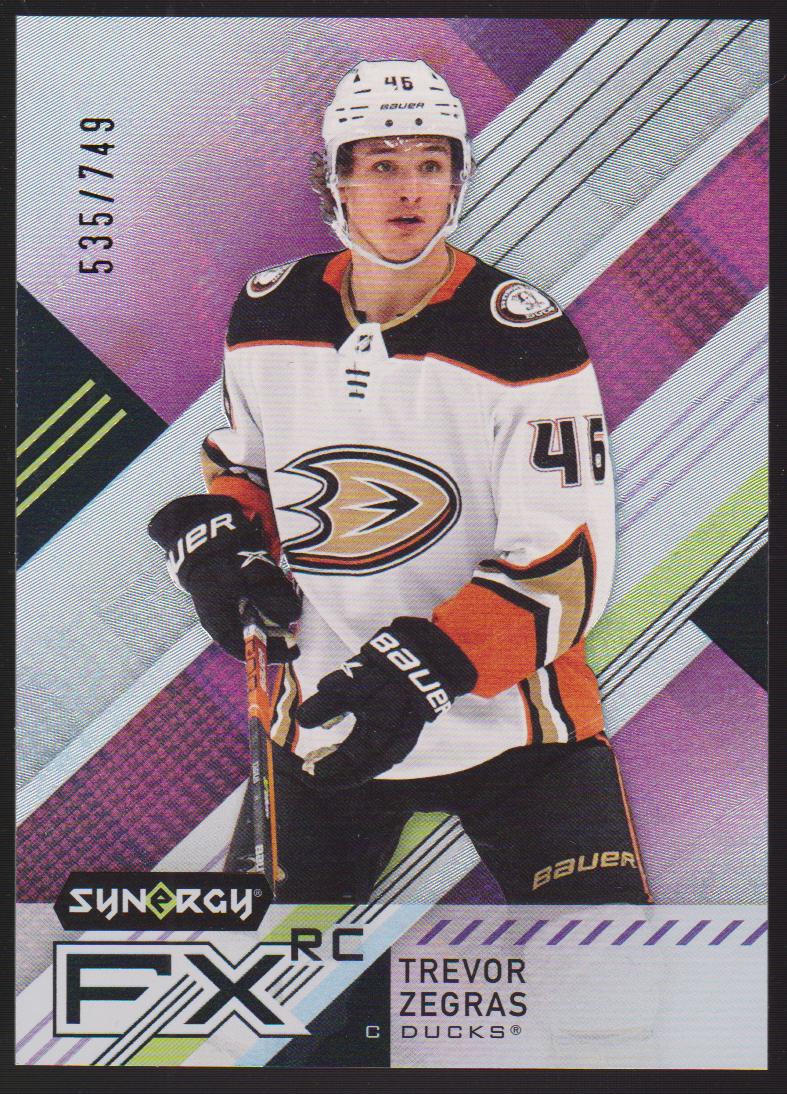 2021-22 Synergy FX Rookies #FXRTZ Trevor Zegras 535/749 (image for) 2021-22 Synergy FX Rookies #FXRTZ Trevor Zegras 535/749