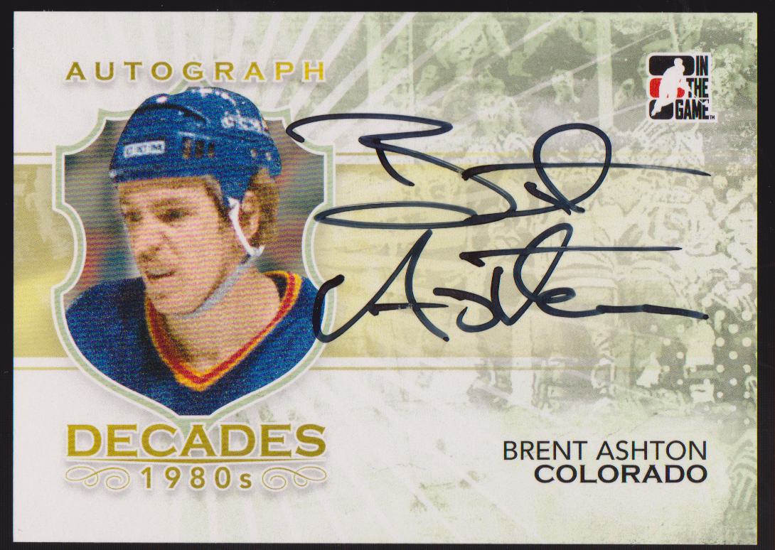 2010-11 ITG Decades 1980s Autographs #ABA Brent Ashton (image for) 2010-11 ITG Decades 1980s Autographs #ABA Brent Ashton