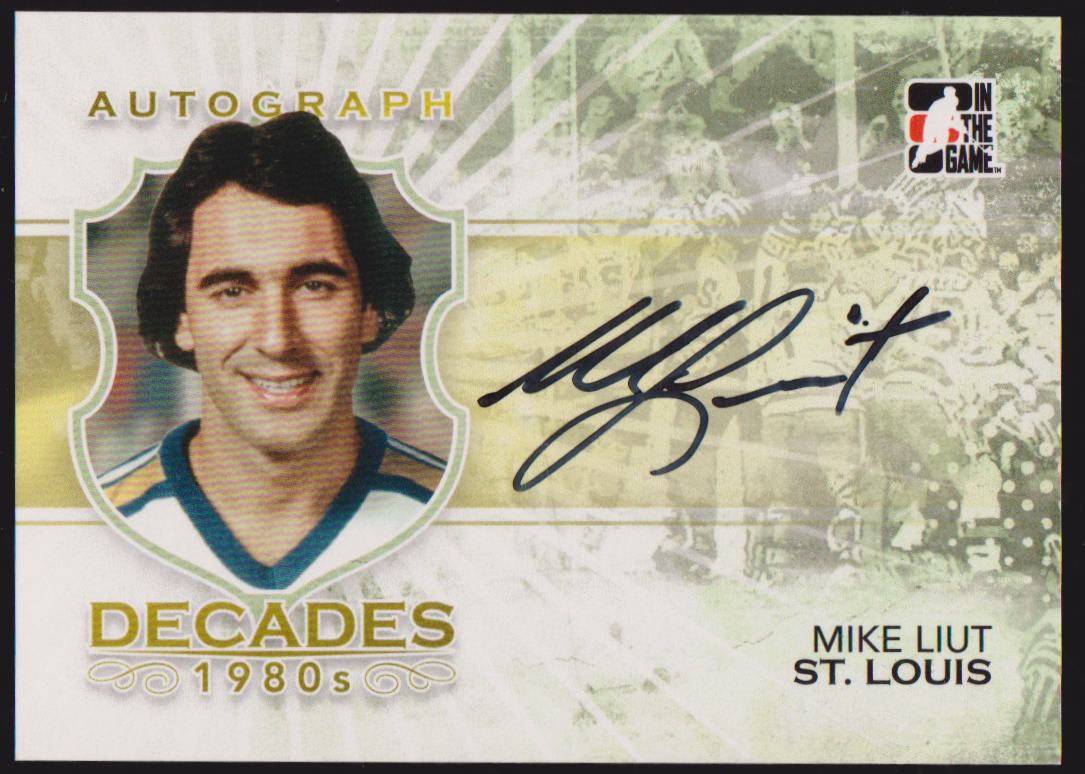 2010-11 ITG Decades 1980s Autographs #AMLI Mike Liut (image for) 2010-11 ITG Decades 1980s Autographs #AMLI Mike Liut