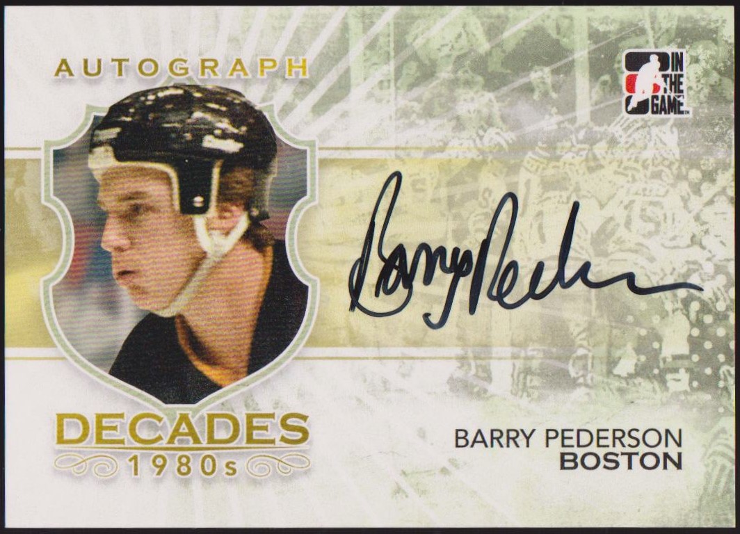 2010-11 ITG Decades 1980s Autographs #ABPE Barry Pederson (image for) 2010-11 ITG Decades 1980s Autographs #ABPE Barry Pederson