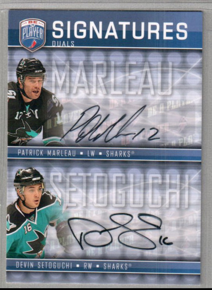 (image for) 2008-09 Be A Player Signatures Dual #S2MS Patrick Marleau