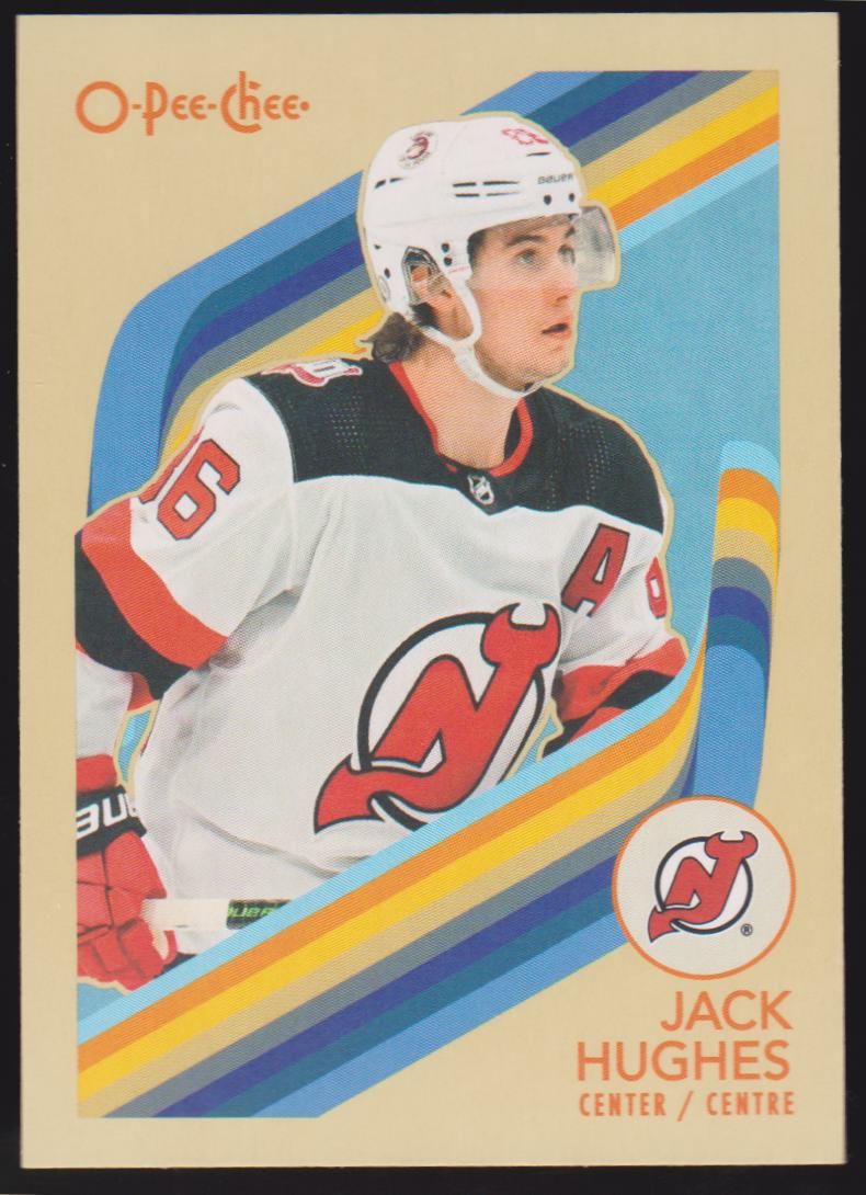2023-24 O-Pee-Chee Retro #506 Jack Hughes (image for) 2023-24 O-Pee-Chee Retro #506 Jack Hughes